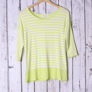 Olive & Oak Stitch Fix Striped top 3/4 Sleeve Sz S